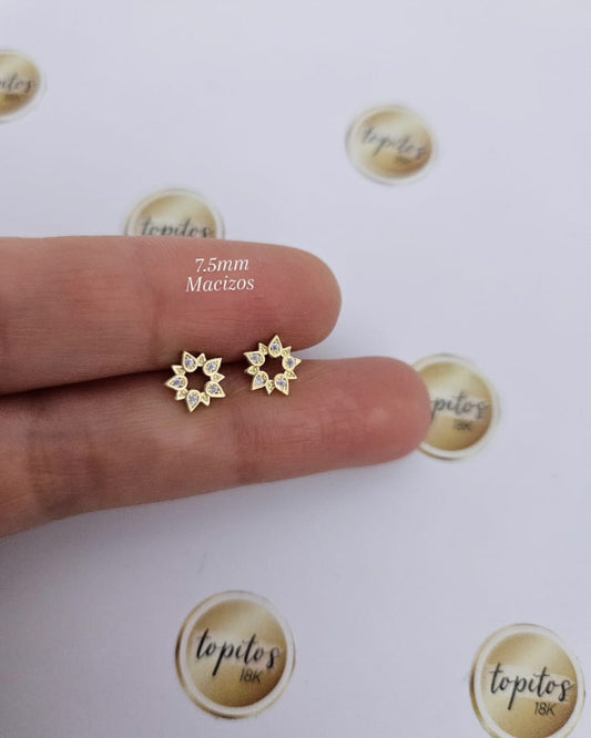 Topos Flores-Estrellas 7.5mm macizos