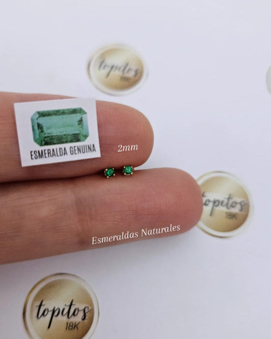 Topos mini Esmeraldas Naturales 2mm