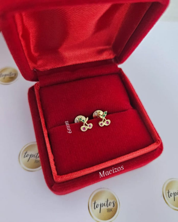 Topos Cerezas 6mm macizas