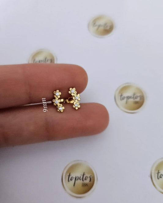 Topos Orejeros Flores 9mm