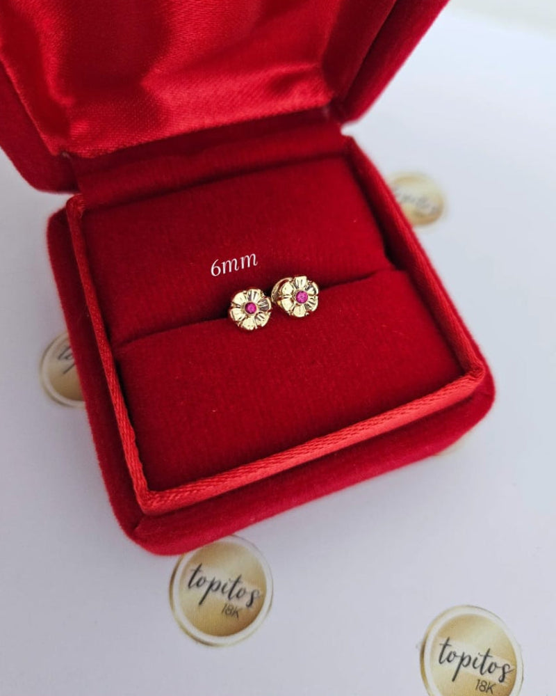 Topos Flores grabadas 6mm