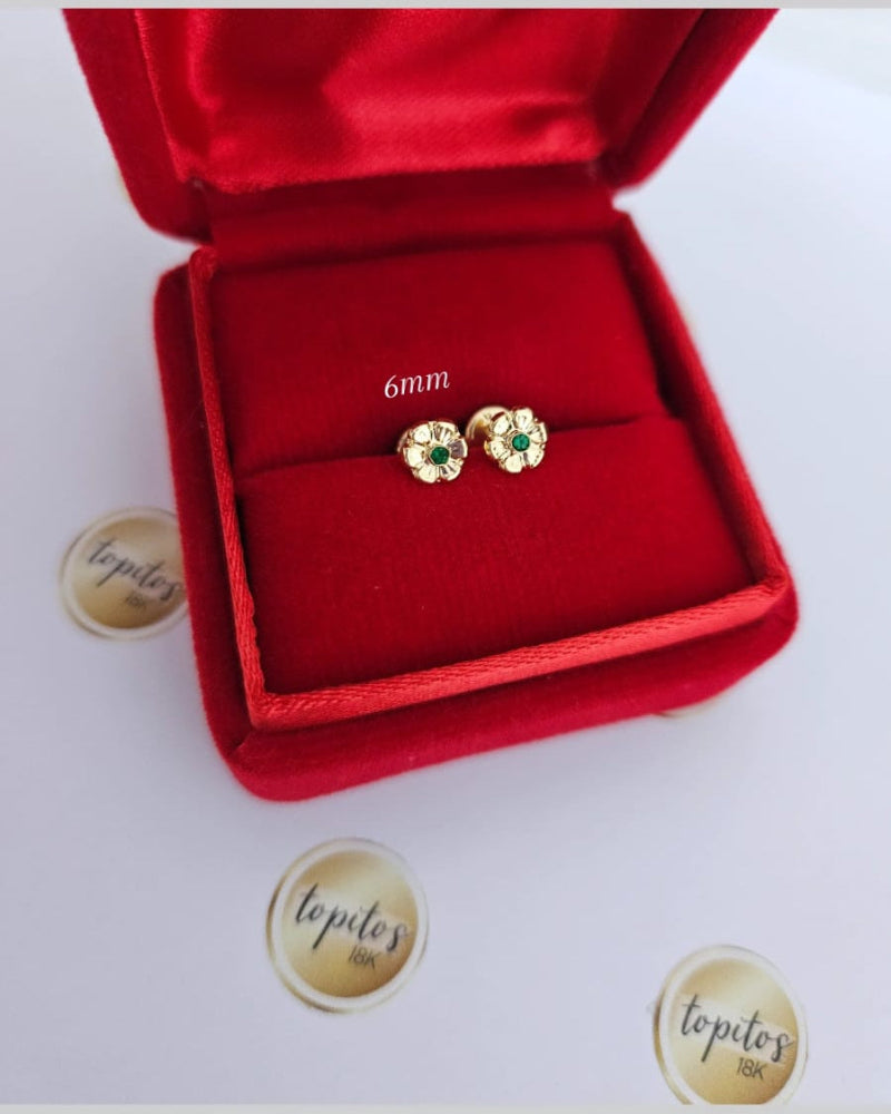 Topos Flores grabadas 6mm