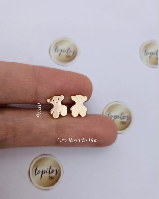 Topos Osos 9mm Oro Rosado 18k