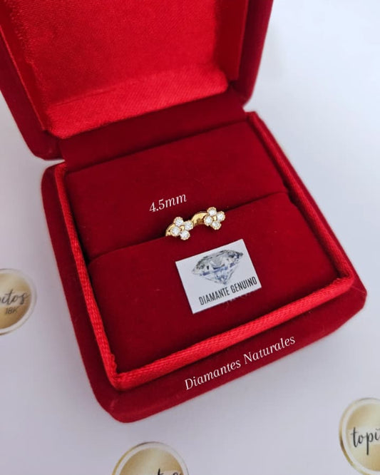 Topos trebol VC 4.5mm macizos, Diamantes Naturales