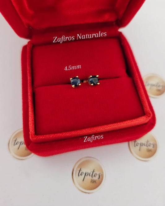 Topos Zafiros Naturales 4.5mm, caja maciza