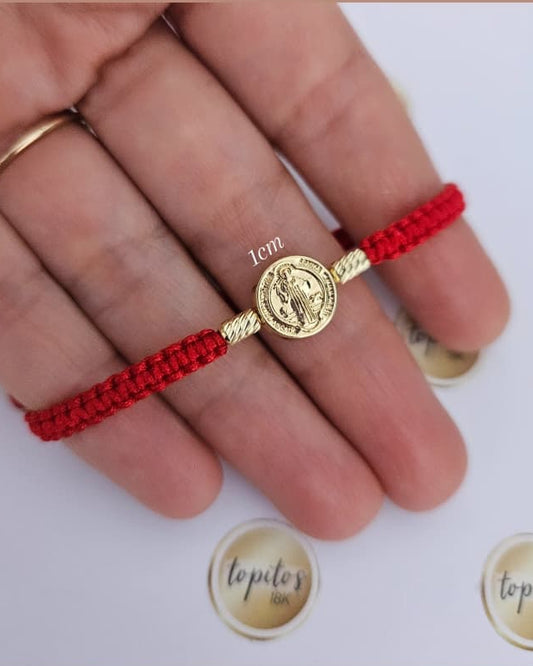 Pulsera San Benito 1cm y cilindros diamantados 5mm