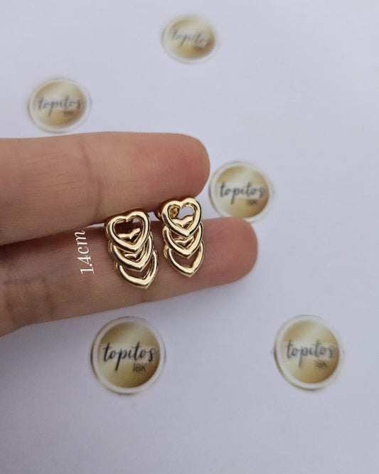 Topos Corazones trío, 1.4cm