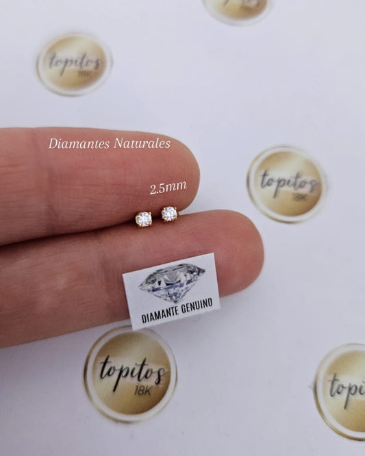 Topos Diamantes Naturales 2.5mm