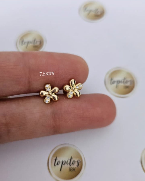 Topos Flores 7.5mm macizas