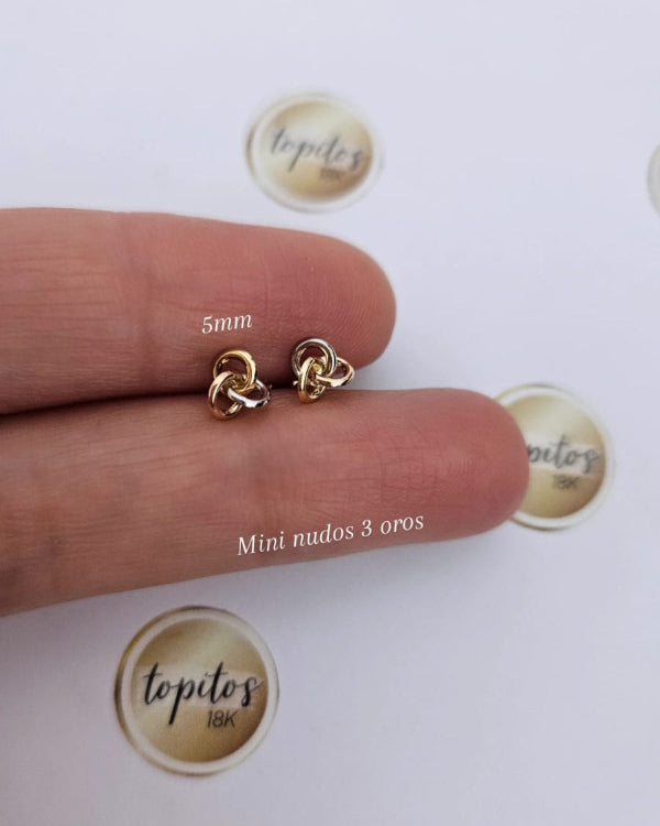 Topos Nudos mini 5mm, 3 oros macizos