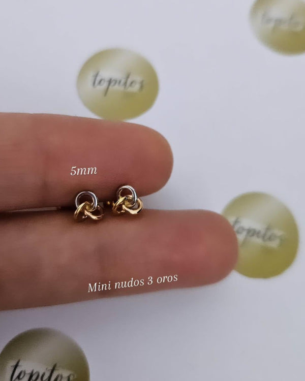 Topos Nudos mini 5mm, 3 oros macizos