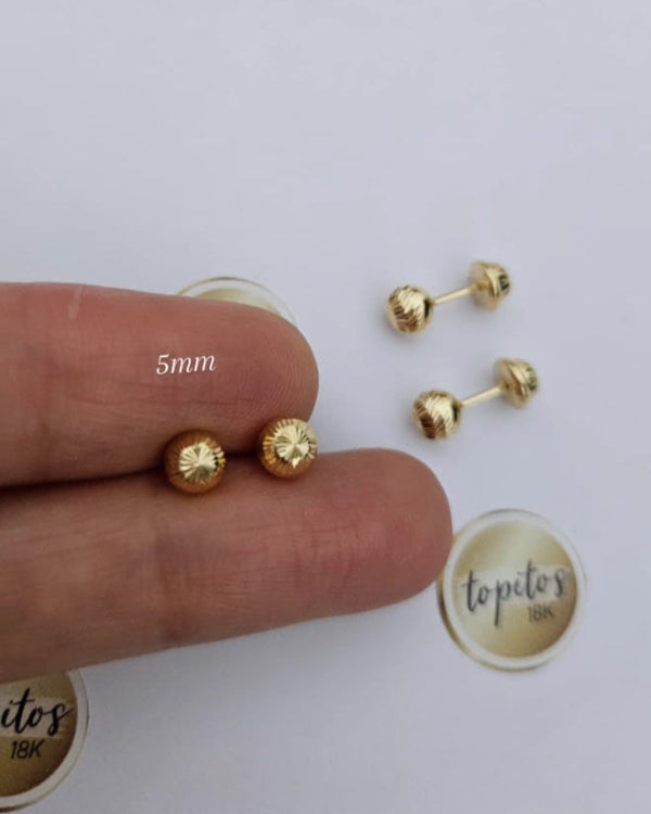 Topos bola 5mm diamantados