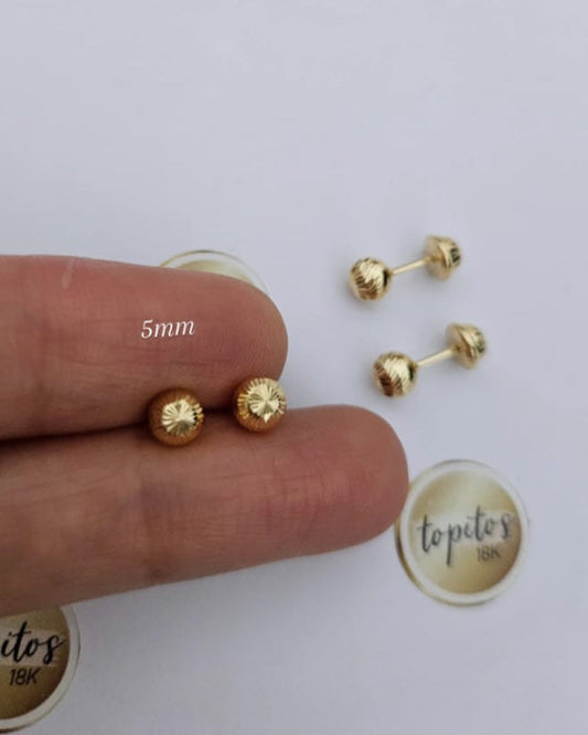 Topos bola 5mm diamantados