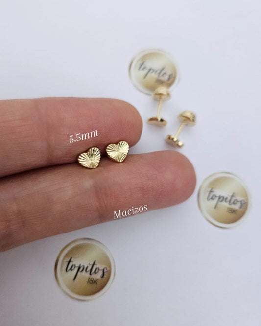 Topos corazones 5.5mm diamantados