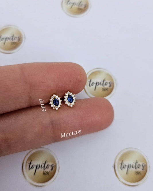 Topos mini Lady 6mm macizos, azules