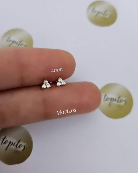 Topos trebol 4mm, macizos