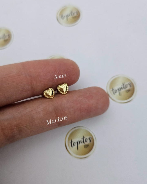 Topos Corazones 5mm bordeados