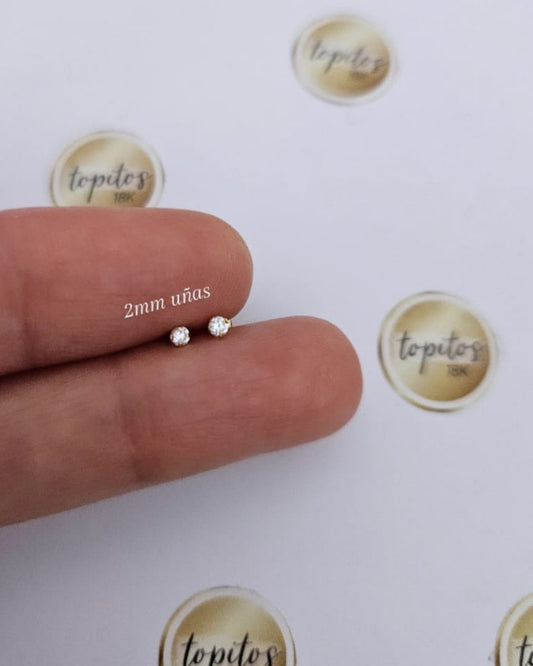 Topos mini zircones 2mm uñas