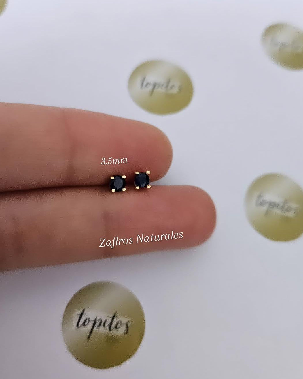 Topos Zafiros Naturales 3.5mm