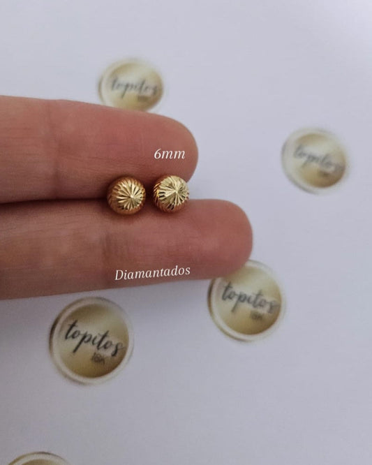 Topos bola 6mm diamantados