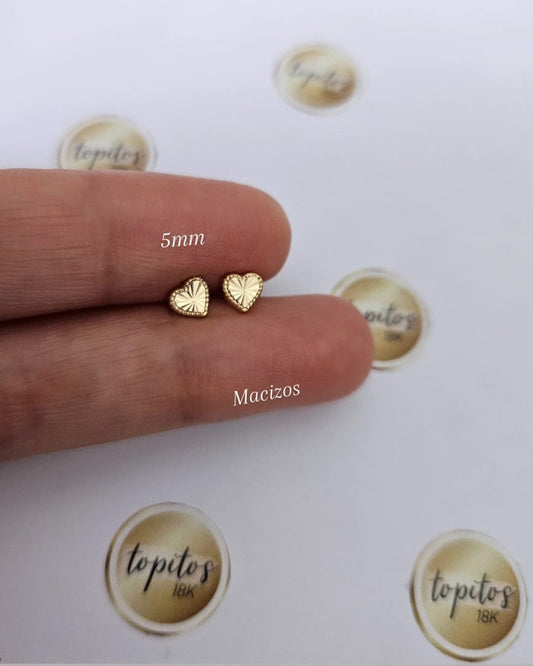 Topos Corazones 5mm diamantados