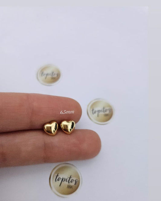 Topos Corazones 6.5mm lisos