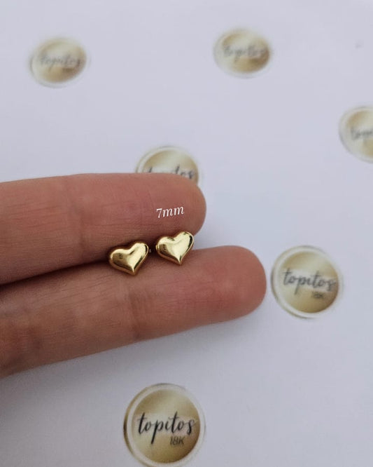 Topos Corazones 7mm lisos