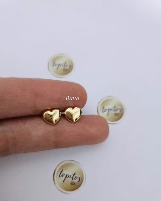 Topos Corazones 8mm lisos