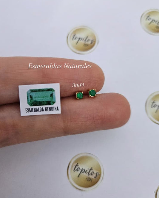 Topos Esmeraldas Naturales 3mm