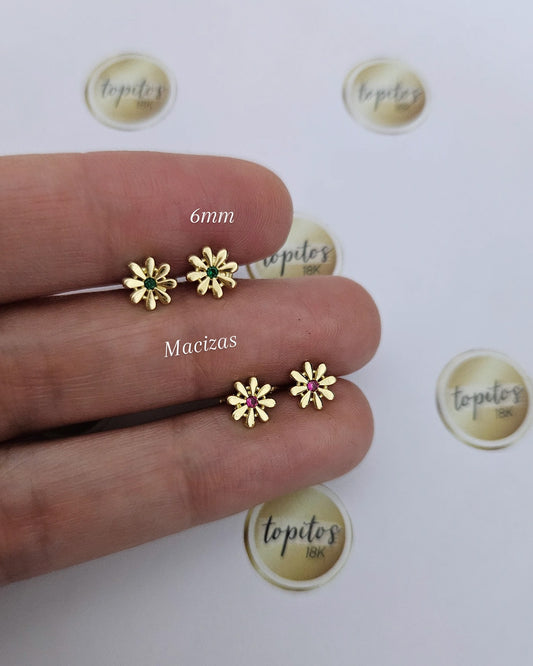 Topos Flores macizas 6mm