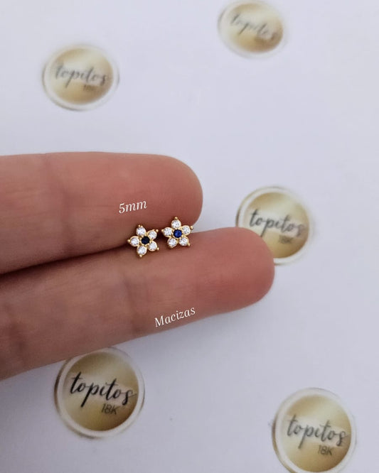 Topos Flores 5mm zircones, macizos