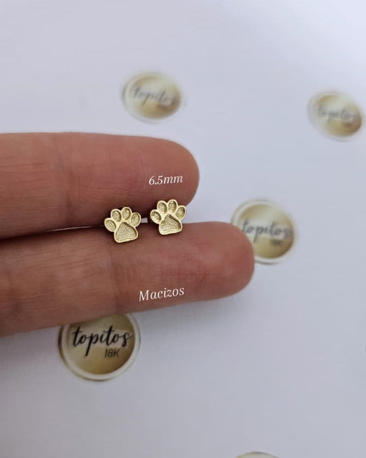 Topos huellas perrito macizas 6.5mm