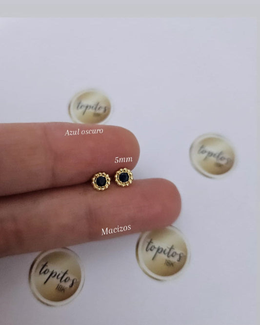 Topos flores zircones 5mm macizos