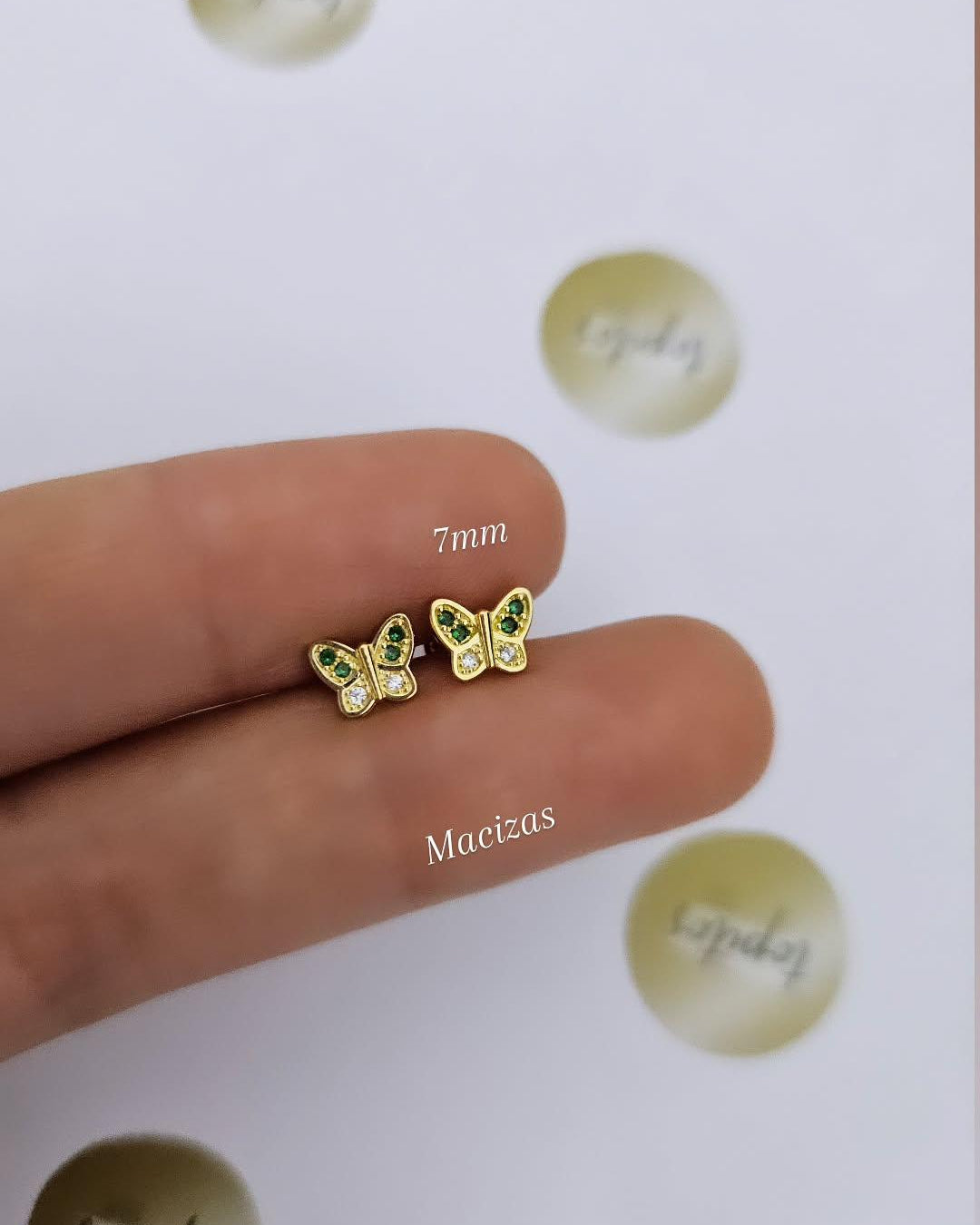 Topos Mariposas 7mm macizas