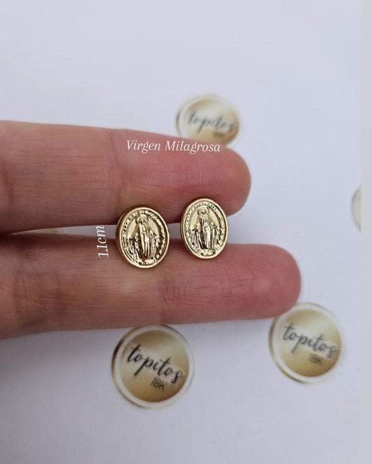 Topos Virgen Milagrosa 1.1cm macizos