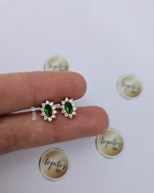 Topos Lady 9mm, zircones, caja maciza