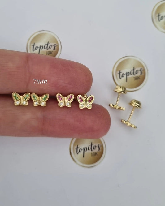Topos Mariposas 7mm macizas